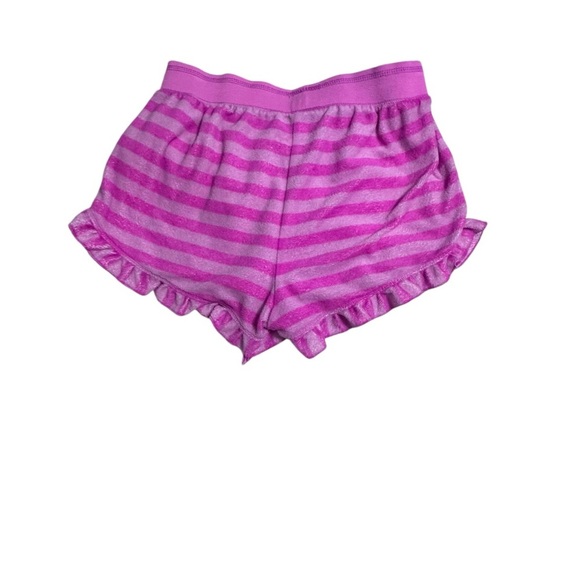 Betsey Johnson Vintage Terry Pink Ruffe Shorts Size M sh3 - Picture 2 of 4